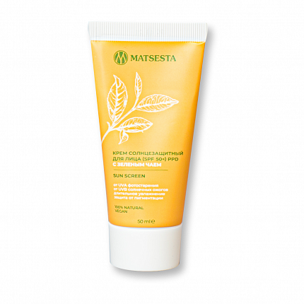Крем для лица SPF50 с зеленым чаем, 50мл
